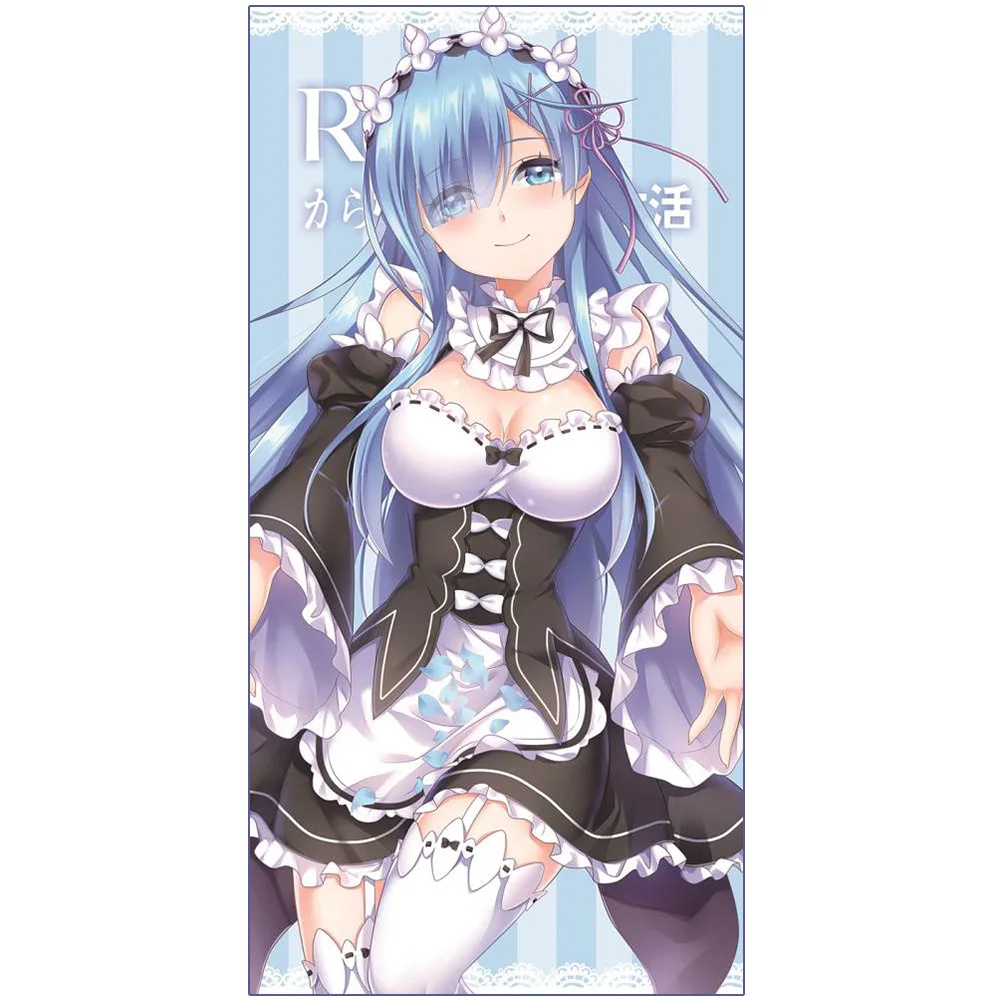 

Re:Life in a different world from zero Anime bath towel rem ram soft face towel