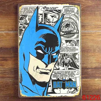 

Detective Comics Super Hero Batman Vintage Metal Signs Wall Stickers Art Decoration Iron Painting Plaque 20*30CM