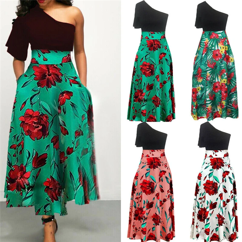 

Plus Size Ladies Short Sleeve Floral Boho Women Party Bodycon Maxi DressClothing