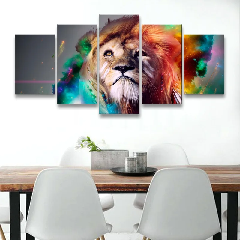 painting & calligraphy print lion canvas poster wall art living room restaurant Bedroom Decorative paintings DWZI-001 (3)