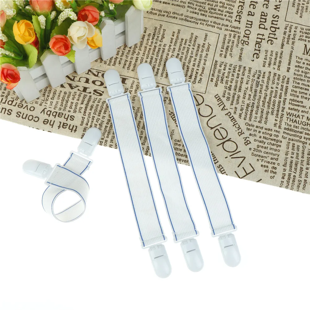 4PCS/set Adjustable Bed Sheet Clips Cover Grippers Holder Mattress Duvet Blanket Fastener Straps Fixing Slip-Resistant Belt