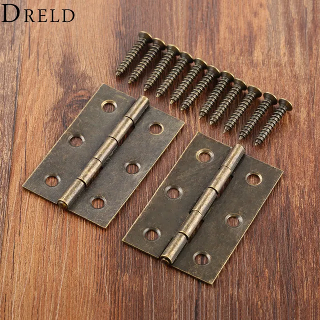 DRELD 2Pcs Antique Bronze Kitchen Cabinet Door Hinges Jewelry Wooden DRELD 2Pcs Antique Bronze Kitchen Cabinet Door Hinges Jewelry Wooden Boxes Decorative Hinges for Furniture Hardware - DRELD 2Pcs Antique Bronze Kitchen Cabinet Door Hinges Jewelry Wooden