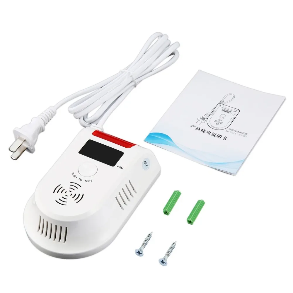 

SECRUI WIFI APP Voice Prompt Combustible Gas Leakage Detector Alarm System Display Screen Wireless Security Gas Sensor Alarm