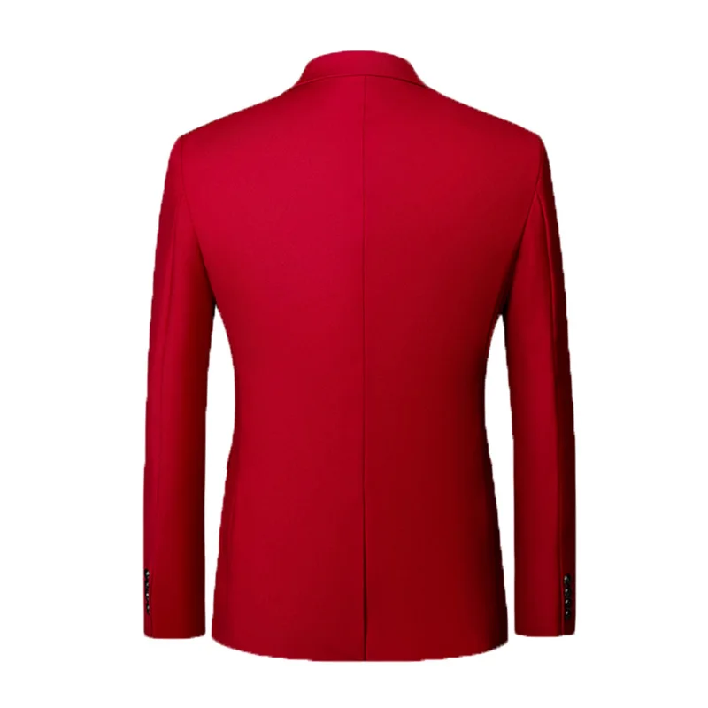 MOGU приталенный мужской пиджак для жениха на свадьбе, две кнопки, 12 цветов, мужской повседневный Блейзер сезон весна осень, блейзеры большого размера 5XL