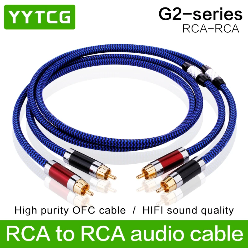 YYTCG G2 RCA кабель HiFi 99.9999% OCC 24K позолоченный разъем для DVD CD DAC усилитель звука|Кабели