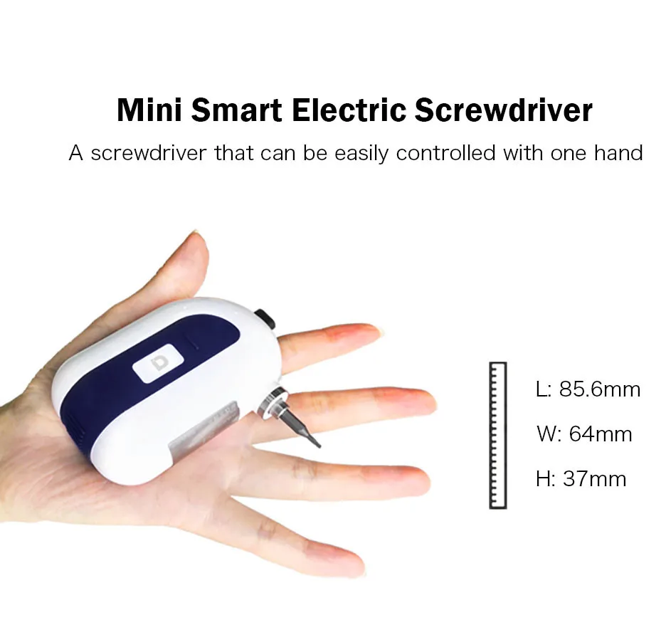 

S1 Mini Smart Electric Screwdriver Repair Tool Kit Anti-slip Pad App Control 40 - 200r/min 18 Bits Electronic Screwdriver
