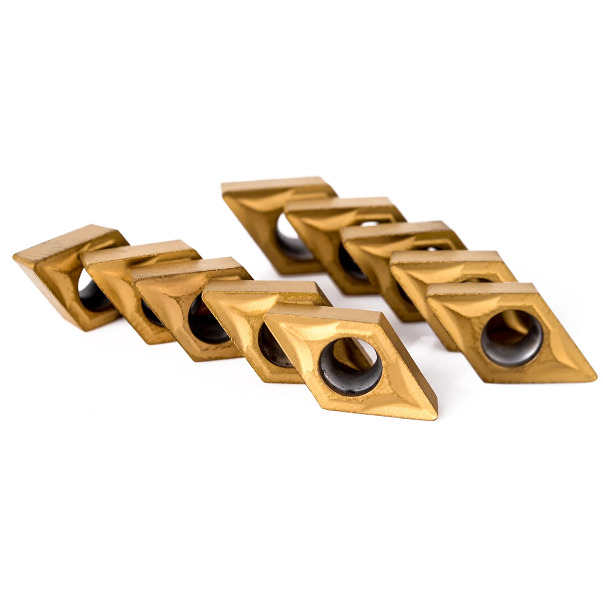 10pcs DCMT070204 Carbide Insert + 4pcs 12mm Boring Bar Tool Holder + 4pcs Wrench For Lathe Turning Tool