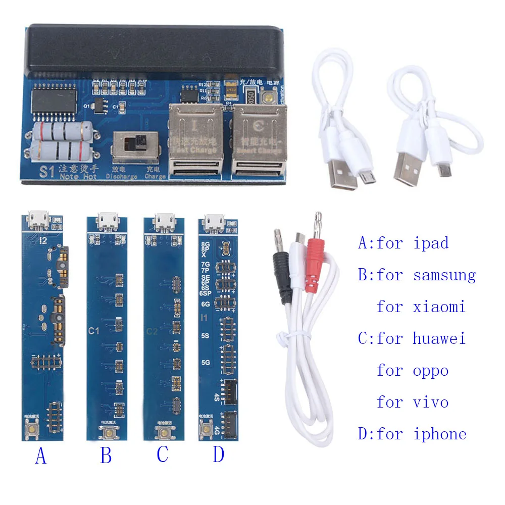 Батарея зарядки активации пластины совета с Мощность кабель для iPhone для samsung и наиболее Другое телефоны