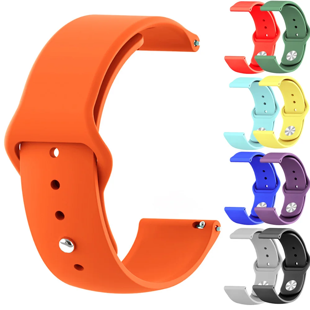 

For Samsung Galaxy Watch 46mm Silicone Bracelet Sport Band Replacement Colorful Rubber Bracelet Belt Wristband 22mm For Gear S3