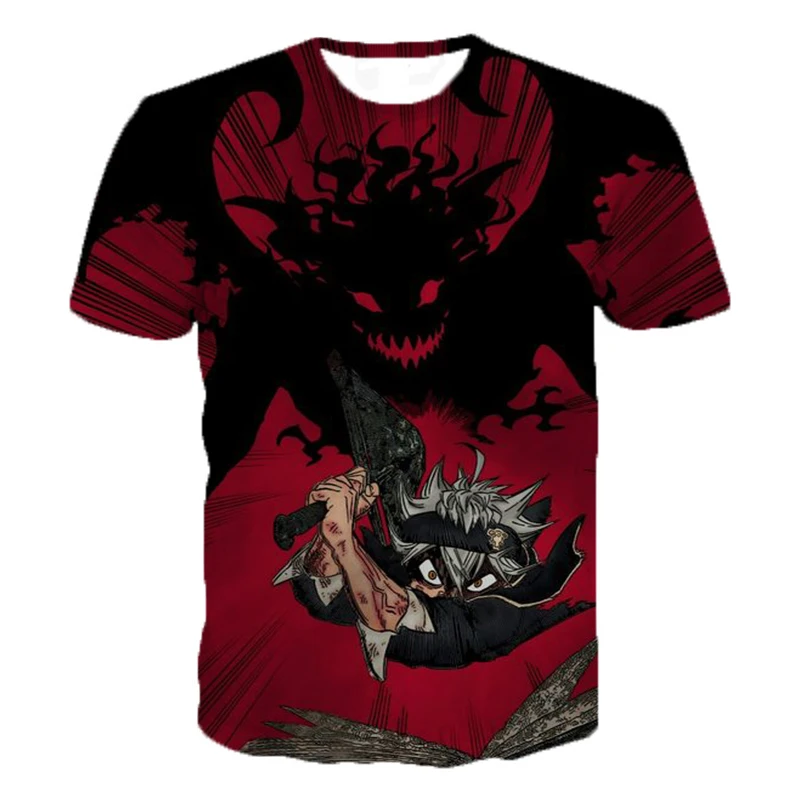 

Anime Black Clover T Shirts Personality 3D Printed T-shirts Men Summer Teens Fashion T Shirts Japanese Anime T Shirt