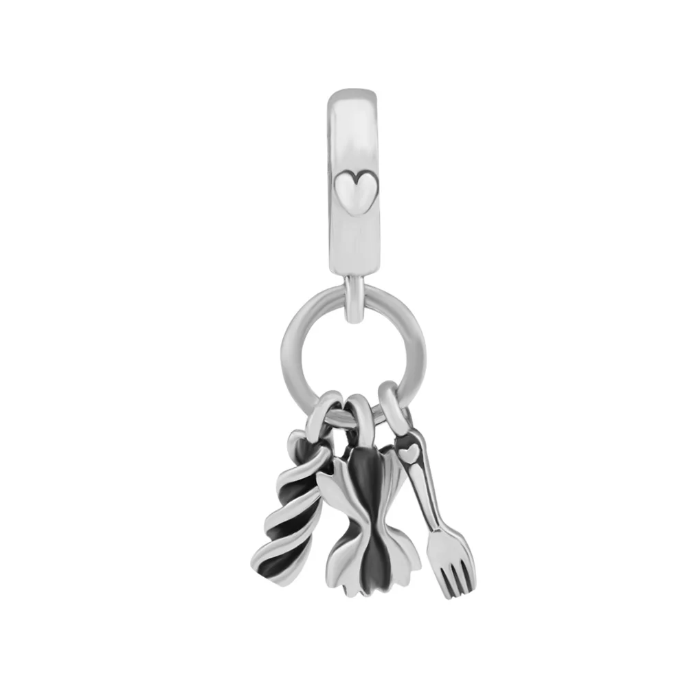 

Love Pasta Dangle Charms Fits Pandora Bracelets 925 Sterling Silver DIY Beads for Jewelry Making Women Berloque