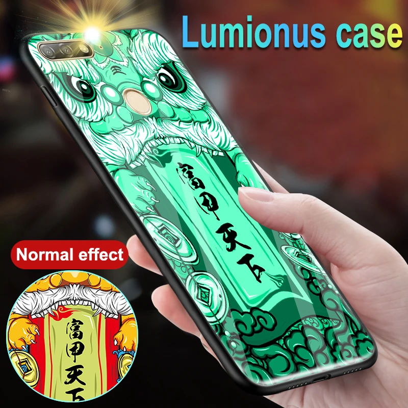 

Luminous Cases For Huawei P Smart FIG-LX1 Back Protect Cover Lucky Pig Phone Case For Huawei Honor 7C AUM-L41 / 7A Pro
