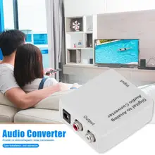 Converter Adapter Optical Fiber Coaxial Toslink Digital To Analog Audio RC L/R 24-bit S/PDIF Input Bit Stream on Channels