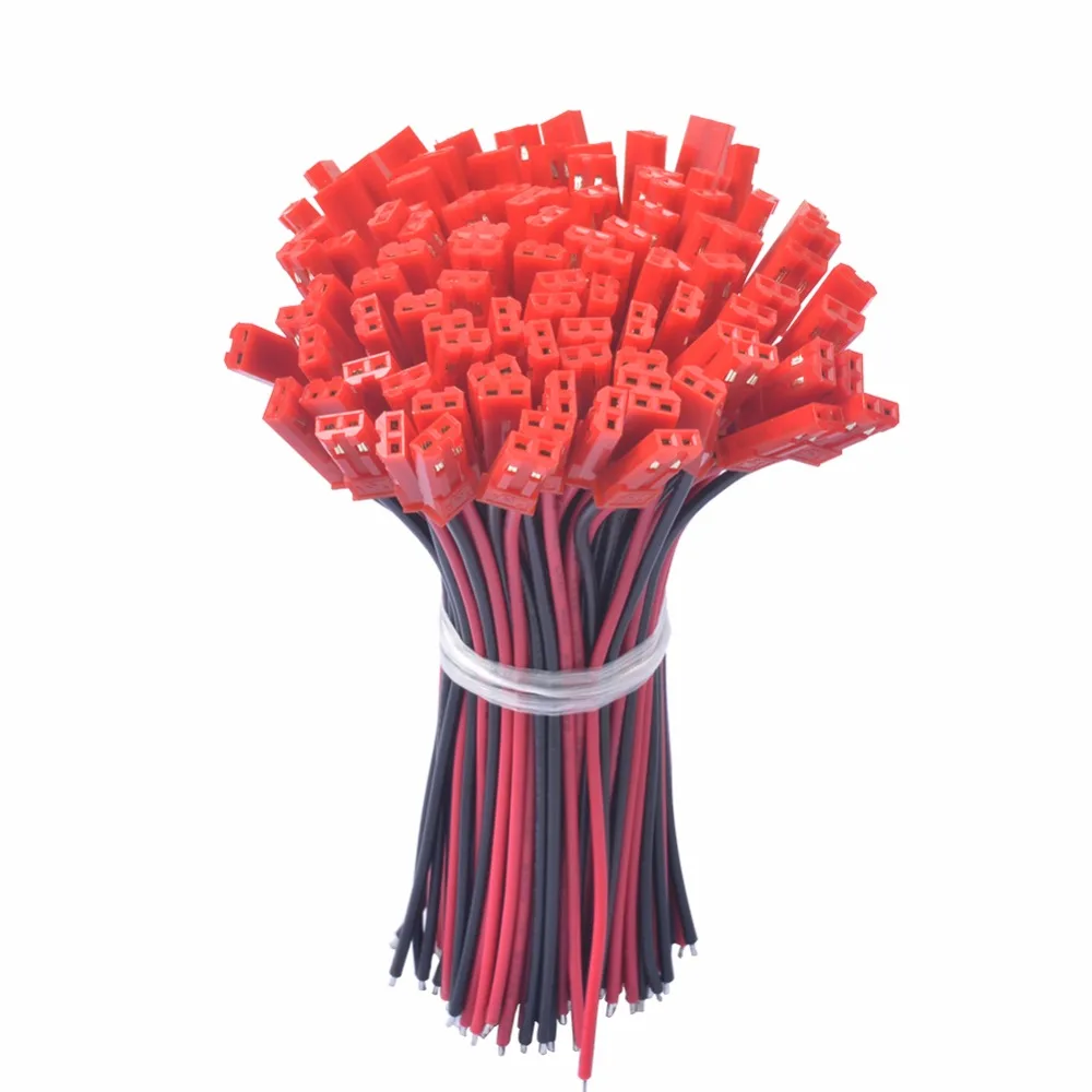 100 pair 100mm 150mm 200mm 10cm 15cm JST connector plug connect cable for RC BEC LIPO