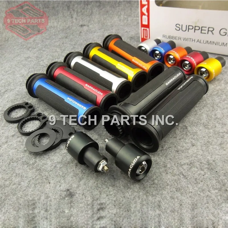

Universal CNC 7/8'' Motorcycle Handle bar CAPS / Handlebar Grips Kit 22mm Street & Racing Moto for BARRACUDA Grips with end