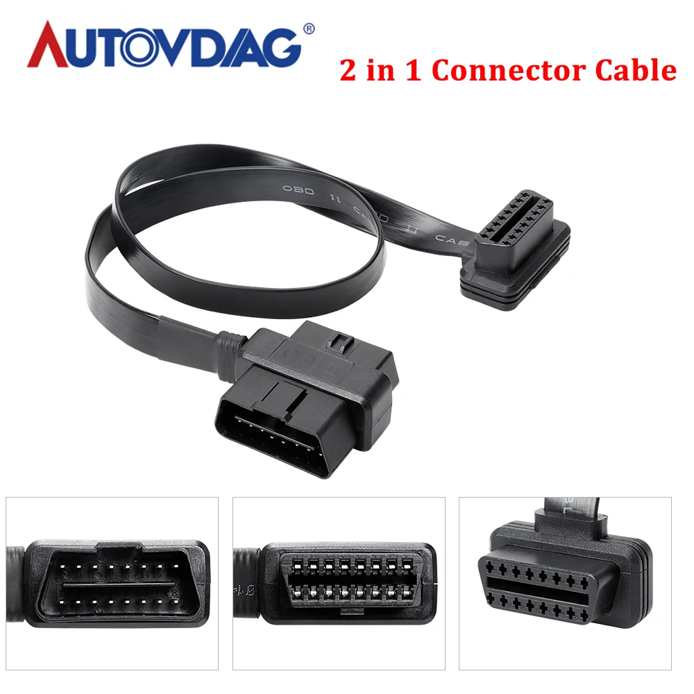 

Car obd2 Diagnostic Connector 16 pin cable extension line one point two interface Ultra-thin Not easy to break, flame retardant
