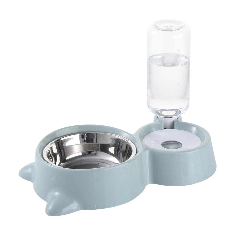 Blue Миски для собак миска для воды для собак кошка чаша кормушка для пищи кошка розовый питьевой фонтан пищевая тарелка миска для кошки из нержавеющей стали товары для домашних животных - Color: Blue