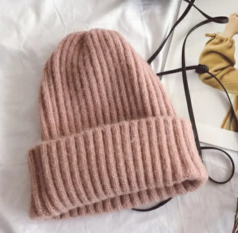 New Arrive Fashion Children Hat For Girls Winter Baby Hat For Boys Hats Warm Knitted Baby Cap For Girls Cap - Color: pink