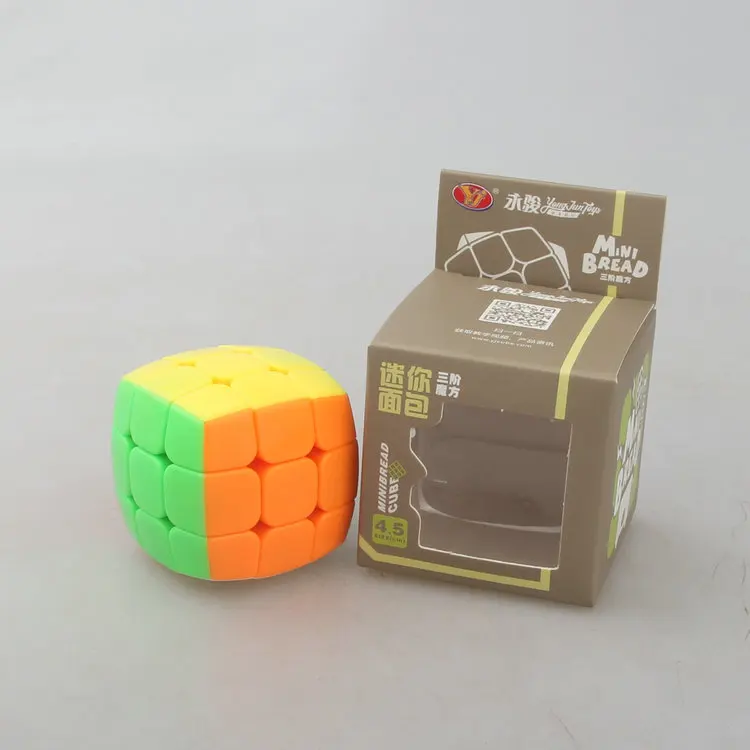 YJ yongjun 3x3x3 Мини Хлебница 35 мм 45 мм пилованный магический куб без наклеек головоломка на скорость красочные игрушки для детей мальчиков и взрослых - Цвет: 4.5cm