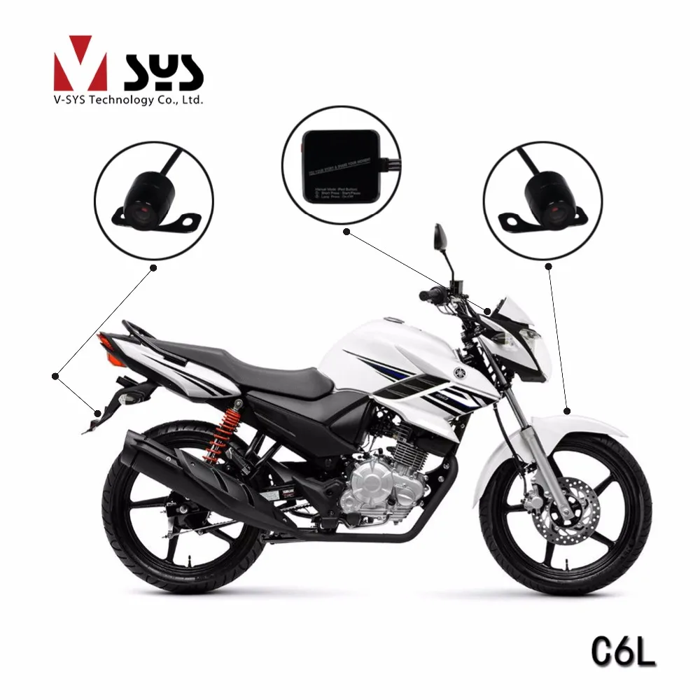 

2018 Vsys C6L Unique Design Mini Size Motorcyle Camera DVR HD 720p Waterproof Sperating Lens Camera