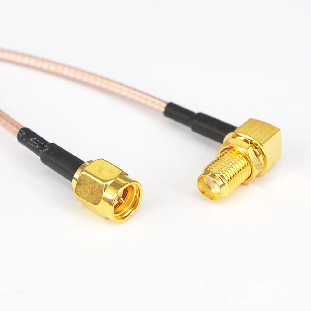 10 Pieces SMA Cable SMA Female Rightangle to SMA Male Coax FPV Antenna