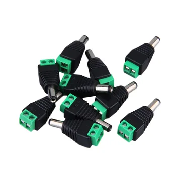 

10pcs 12V Male 2.1x5.5mm DC Power Jack Plug Adapter Connector for CCTV