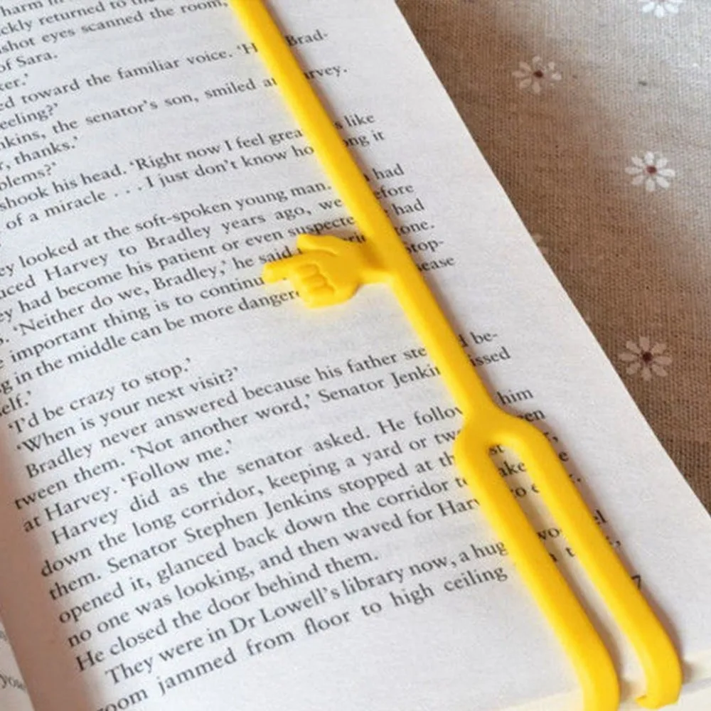 

Finger shape Bookmark 1pc Soft Pointing Finger Bookmarks Stationery Book Mark Funny Gift
