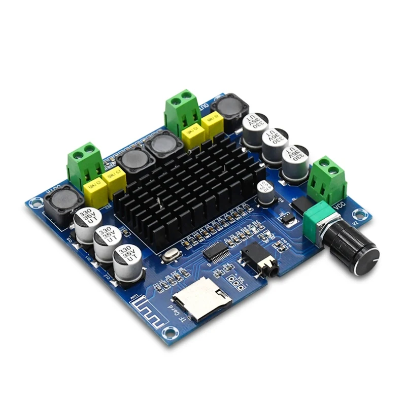 

XH-A104 Bluetooth 4.1 TPA3116 digital Power amplifier board 2x50W Stereo AMP Module Support TF Card AUX
