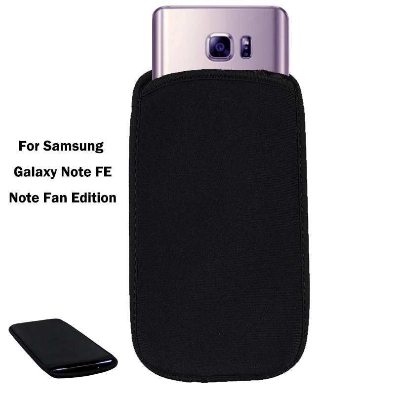 Гибкий неопреновый защитный черный чехол для Samsung Galaxy Note FE/Note Fan Edition 935F/DS эластичные рукава универсальный