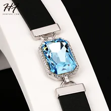 Высококачественный мужской браслет, Модный стильный светильник, синяя кристаллическая кожа, цепочка, серебряный цвет, браслет, модные украшения для мужчин и женщин, H201