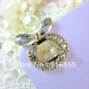 Free shipping 2pcs/lot cellphone crystal diamond lens stickers rhinestone DIY Mobile beauty,Earrings Accessories,,Alloy Fitting