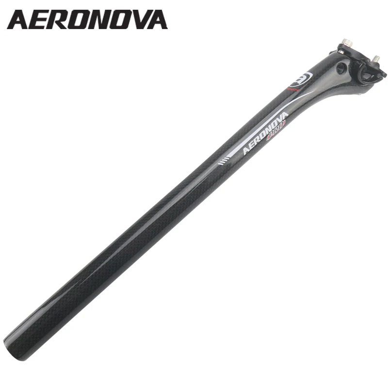 AERONOVA PRO карбоновый Подседельный штырь дорожный велосипед MTB Seattube труба из углеродистого волокна 3K горный велосипед из углеродного волокна велосипед подседельный штырь 27,2/30,8/31,6 черный подседельный штырь