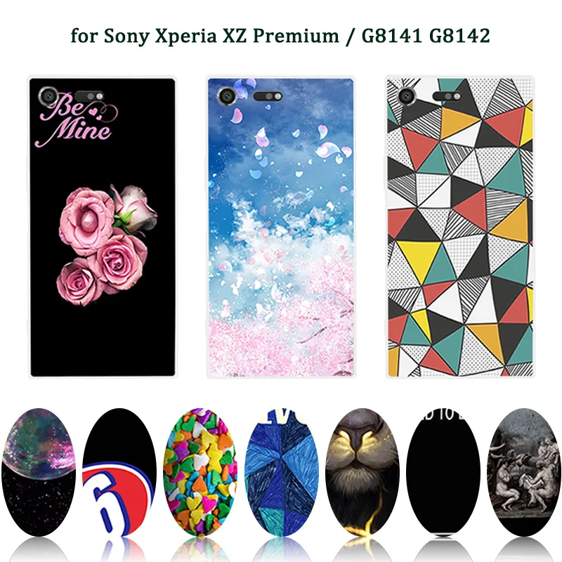 5 46 &quotдля Coque sony Xperia XZ Премиум Ясно Силиконовые ТПУ Роскошные Redrose задняя крышка