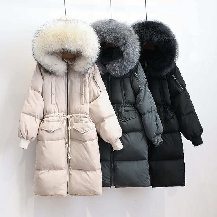 Wonder 2018 новая зимняя парка размера плюс Chaqueta Mujer пуховик на белом утином пуху с