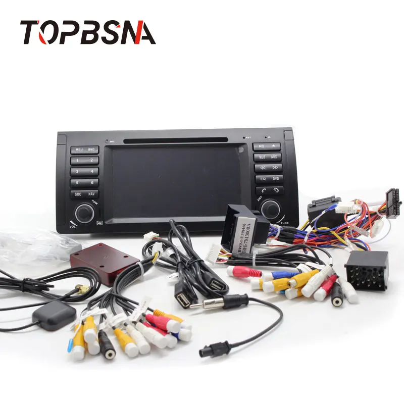 Cheap TOPBSNA 7 inch Car DVD Player For BMW E53 X5 M5 E39 E38 GPS Navigation Multimedia Stereo 1 Din Car Radio Headunit automotive USB 5