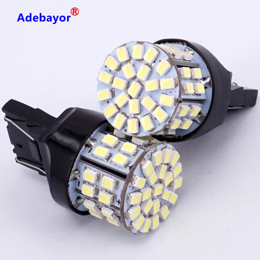 8 X T20 7443 W21/5 Вт тормозной Светильник лампы 3020 50 светодиодный 1206 SMD двойная