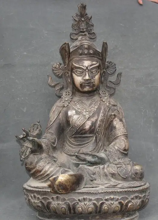

Details about 26" Tibet Temple Bronze Silver Seat Lotus Guru Padmasambhava Rinpoche Statue