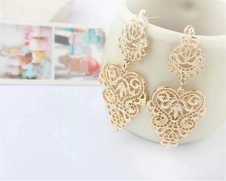 

Stylish Jewelry 100% new 1 Pair Fashion Women Ladies Earrings Bohemia Style Hollow Earring Stud Gift boucle d'oreille boheme #10