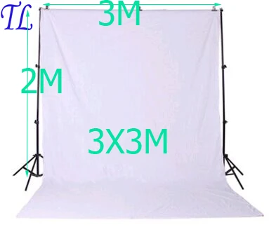 

DHL FREE photo studio accessories Background Support 3X3M Background Green white black color muslin 2x3m backdrop stand