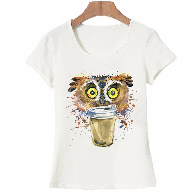 Новая мода Need More coffee Pls футболка для женщин милые kawaii футболка прекрасный Ленивец в короткий рукав Футболка для девочек - Цвет: Picture-4