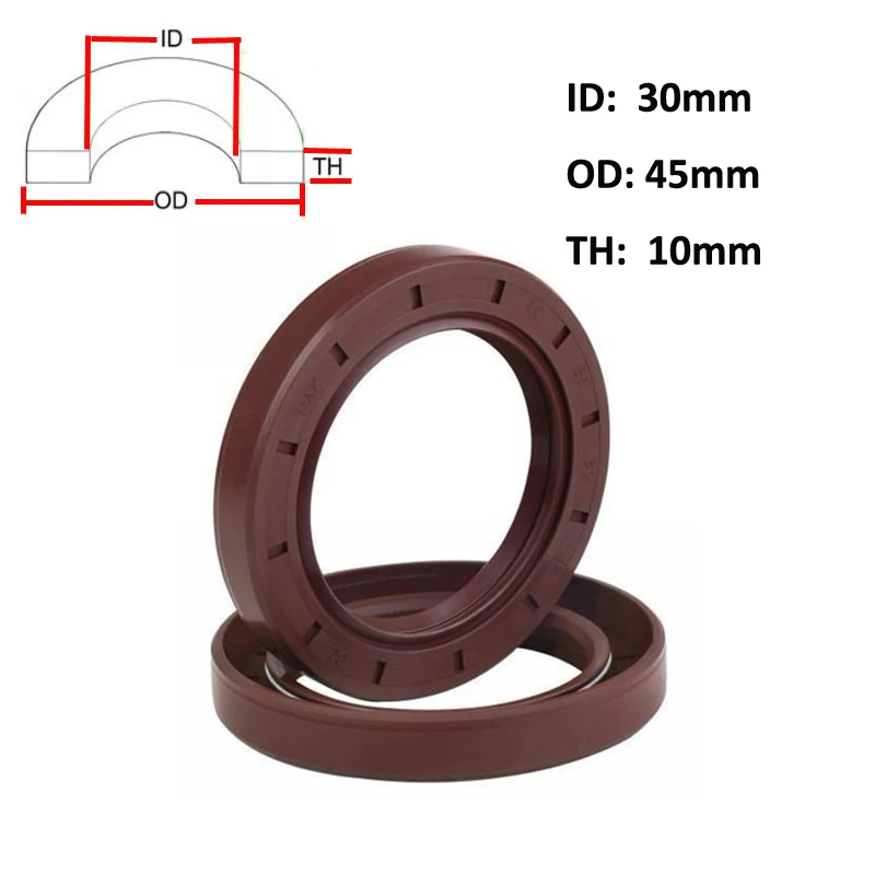 

2 PCS TC 30 x 45 x 10mm VITON Oil Sealing Rubber
