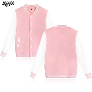 

New Fashion Unisex Stand Collar Long Sleeve Button Casual Button, Regular Fit Pocket Patchwork Baseball Jacket