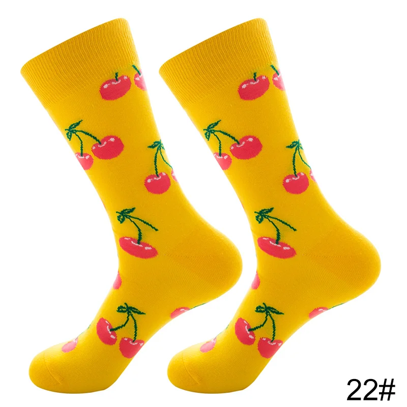 1 пара новых осенне-зимних Хлопковых Носков модные трендовые носки для мужчин и женщин крутые носки с рисунками животных и фруктов забавные носки - Цвет: 22