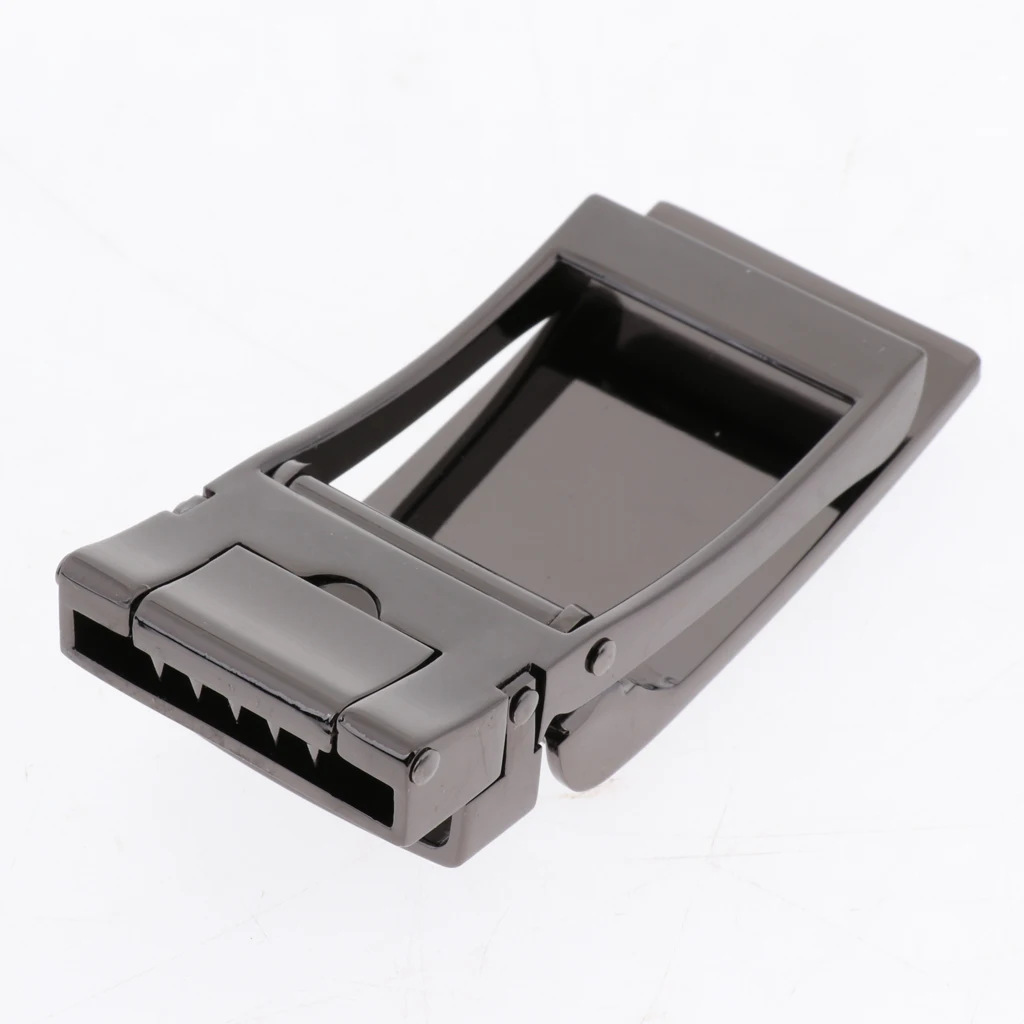 Stylish Mens Belt Buckle Automatic Slide Click Buckle Ratchet Leather Belt Buckle 3.6cm