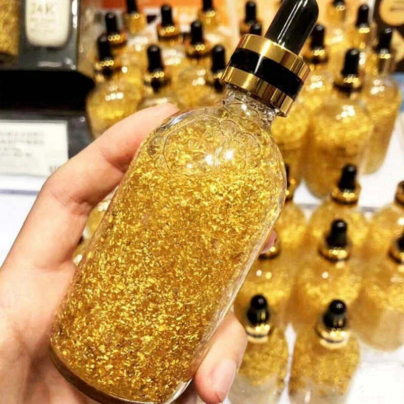 24K Золотая эссенция Макияж Грунтовка увлажняющий крем для пор лица фольга масло
