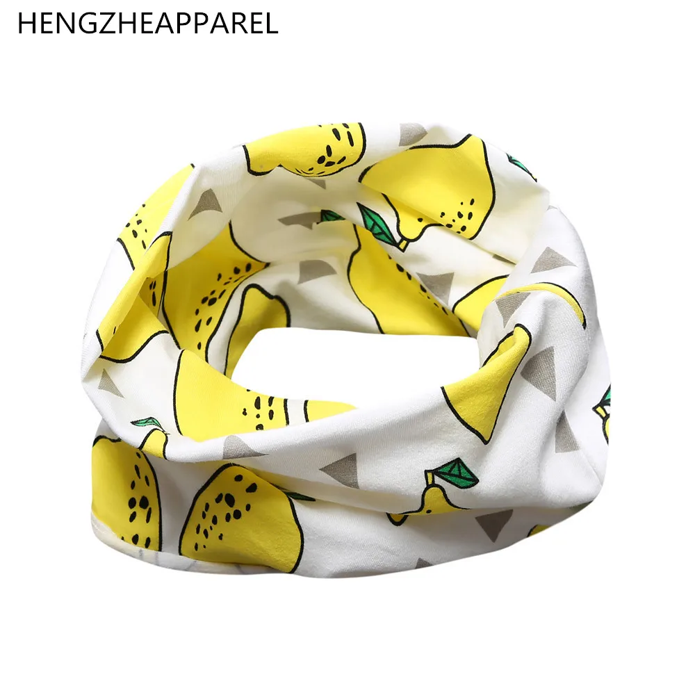new panda cherry feather shark cross cotton baby scarf bibs boys girls winter warm O ring collars burp children neck wear