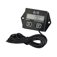 Tacómetro medidor de horas para Motor de motocicleta pantalla LCD de 12v, tacómetro Digital para Motor de coche y barco, resistente al agua