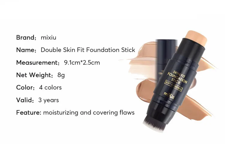MIXIU Face Makeup Concealer Stick Long-wearing Waterproof Corrector And Brushes Highlighter Cream 4 Colors Concealer Pencil (3)