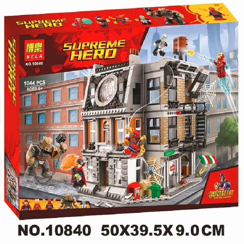 

1044pcs Marvel Avengers Infinity War Sanctum Sanctorum Showdown Iron man Spidermans Building Block Toys Compatible Legoing