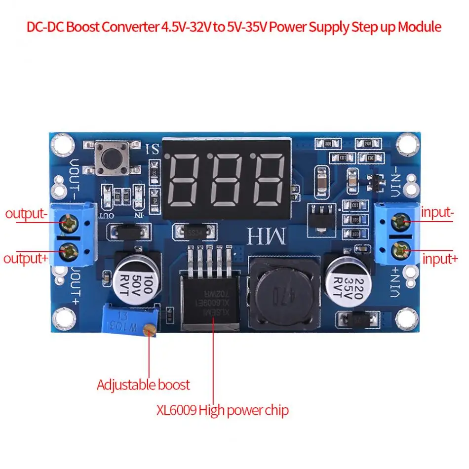 DC-DC повышающий преобразователь постоянного тока 4,5 V-32 V постоянного тока до 5 V-35 V Питание 400 кгц Step Up модуль